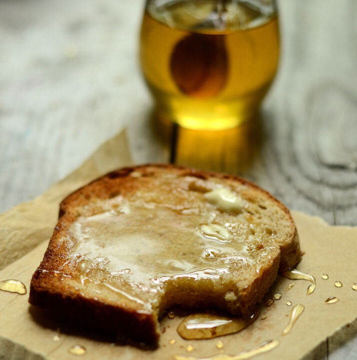 Buttermilk Oatmeal Bread Buttered Side Up