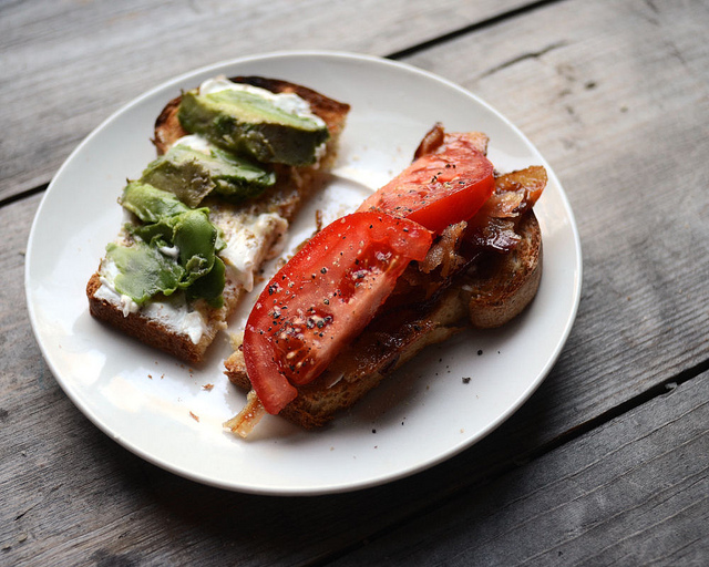 BAT (Bacon, Avocado and Tomato) Sandwich | Buttered Side Up
