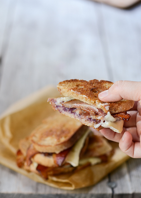 Bacon and Brie Grilled Cheese with Jam