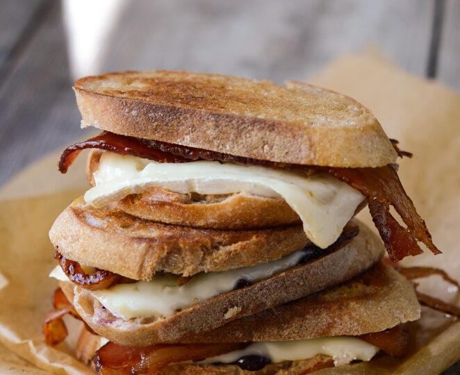 Bacon and Brie Grilled Cheese with Jam