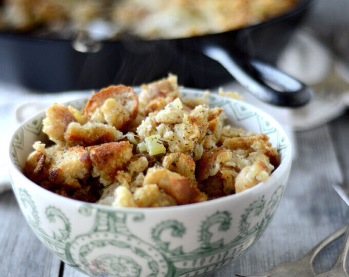 Simple Sage Stuffing/Dressing From Scratch - an easy Thanksgiving recipe!