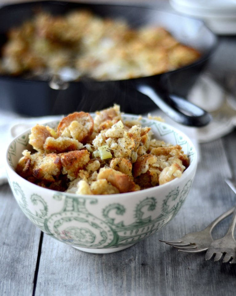 Simple Sage Stuffing/Dressing From Scratch - an easy Thanksgiving recipe!