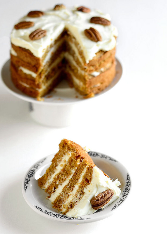 Carrot Cake with Maple Cream Cheese Frosting | Buttered Side Up