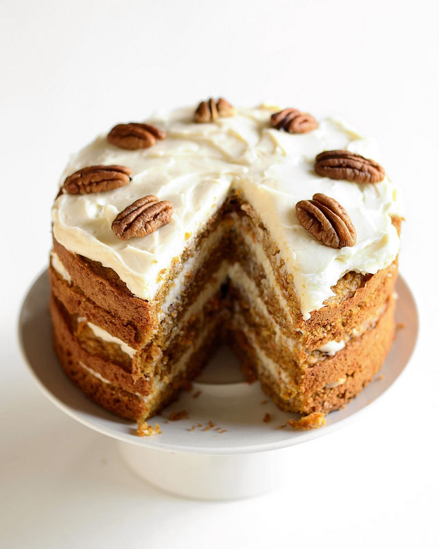 Carrot Cake with Maple Cream Cheese Frosting | Buttered Side Up