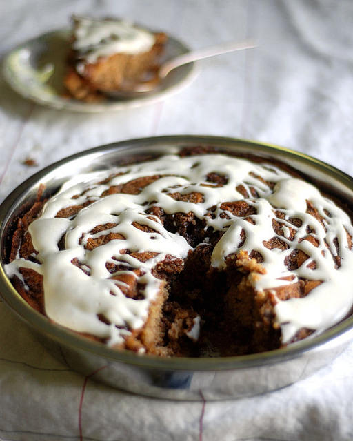 Cinnamon Roll Cake | Buttered Side Up