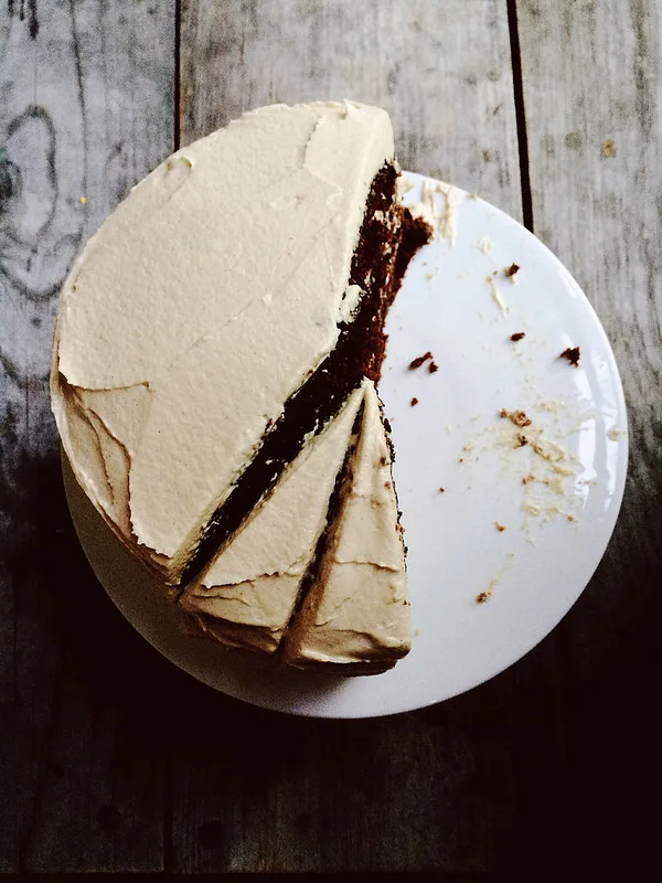 Chocolate Cake with Peanut Butter Frosting