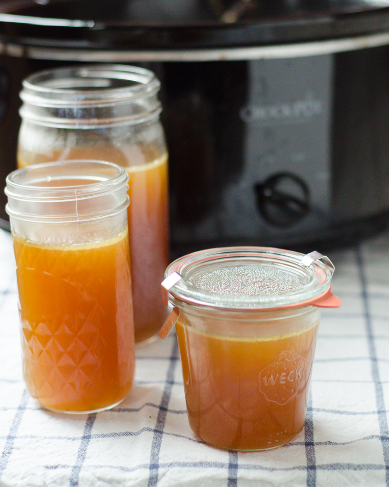 How to Make Chicken Broth in the Crock Pot - Buttered Side Up