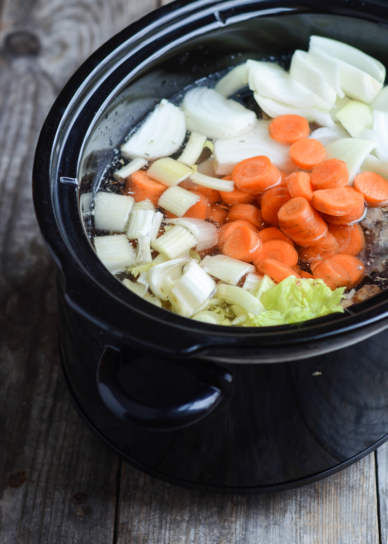 How to Make Chicken Broth in the Crock Pot - Buttered Side Up