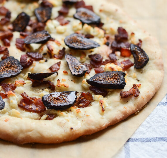 Bacon, Feta, and Fig Pizza