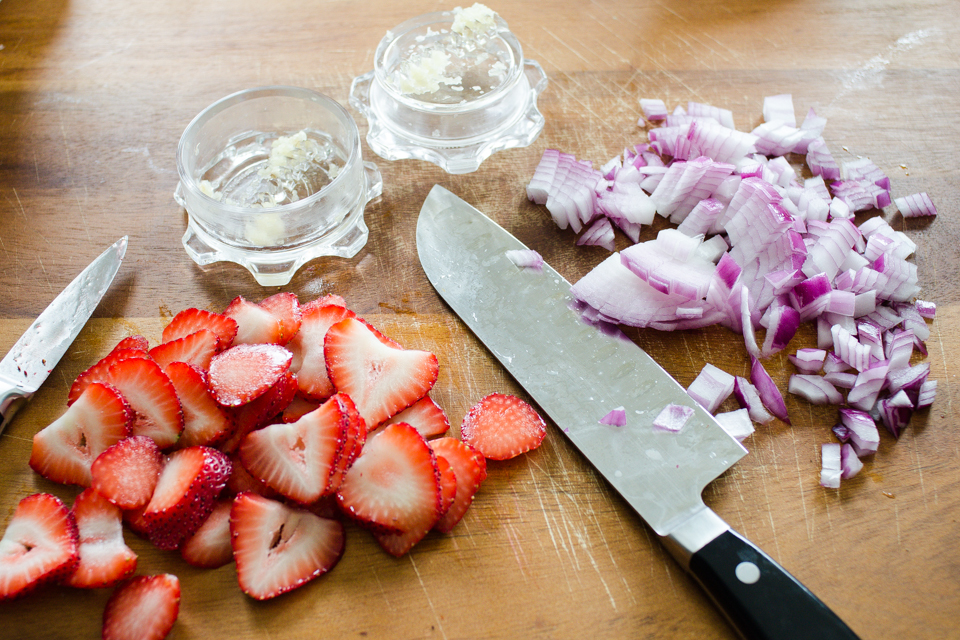 Warm Strawberry Bacon Orzo Salad