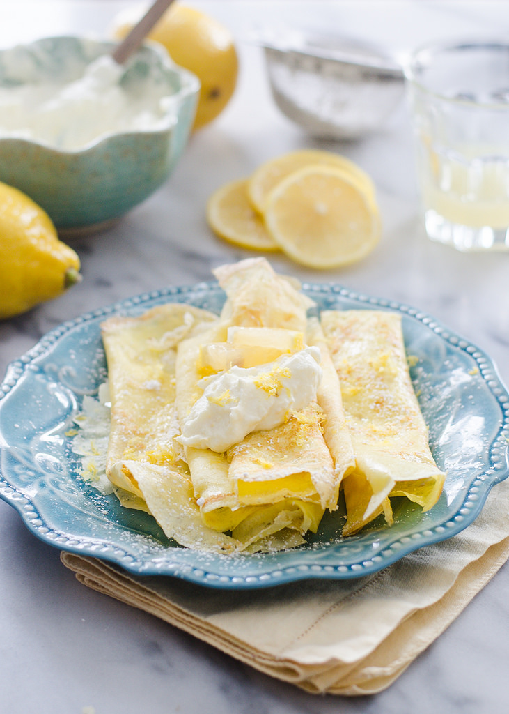 Lemon Crepes with Whipped Ricotta - Buttered Side Up