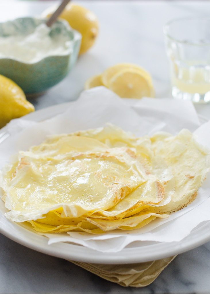 Lemon Crepes with Whipped Ricotta - Buttered Side Up