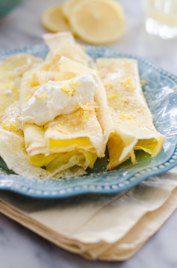 Lemon Crepes with Whipped Ricotta - Buttered Side Up