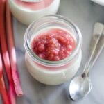 Russian Cream (Sour Cream Panna Cotta) with Rhubarb Vanilla Bean Compote - an easy and delicious gluten free dessert!