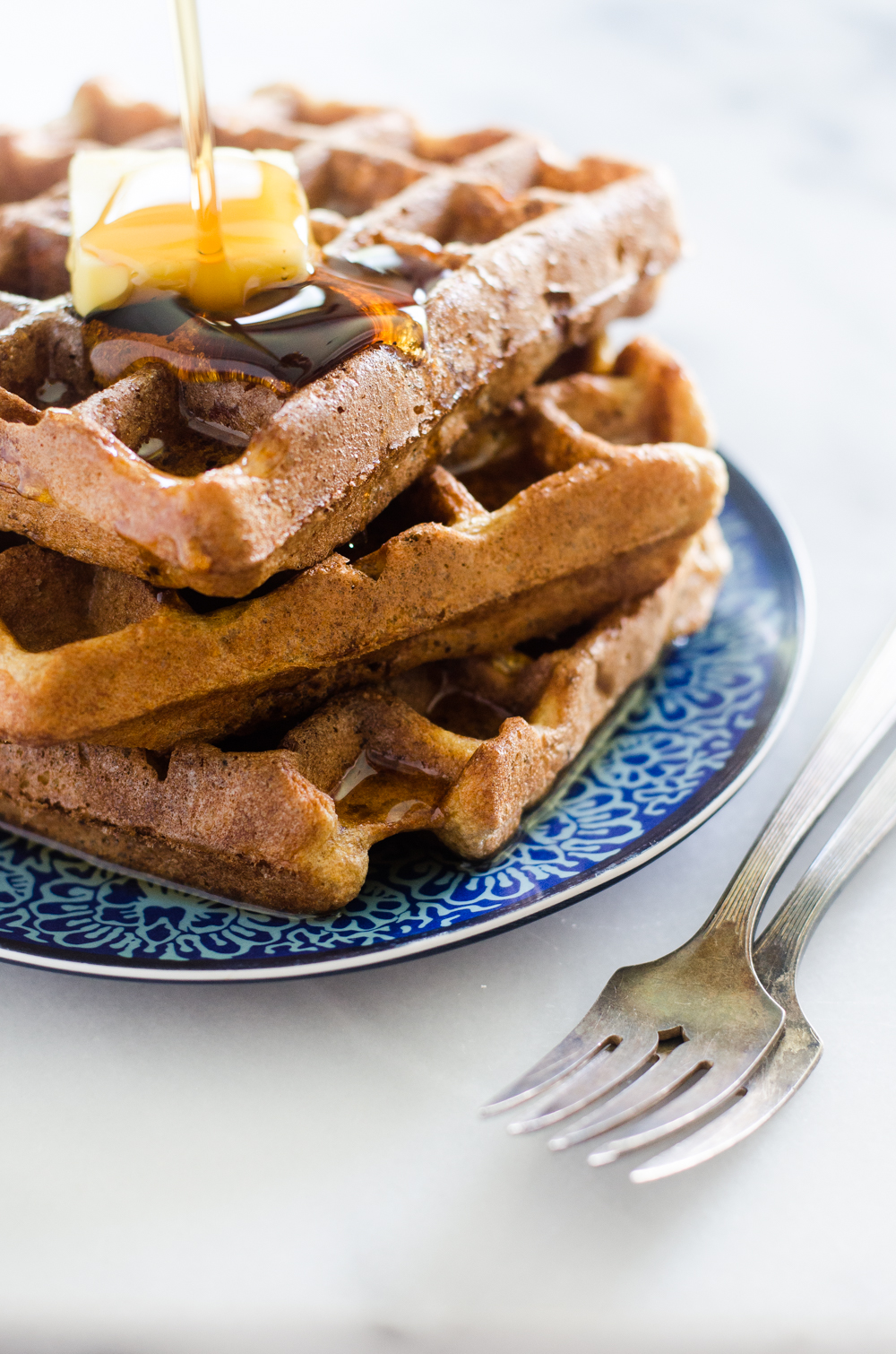 Gluten Free and Grain Free Waffles - these waffles are not only gluten and grain free, they also contain ZERO flour. No almond flour, no chickpea flour, no arrowroot...just a weird ingredient that acts like flour! Click to learn more...