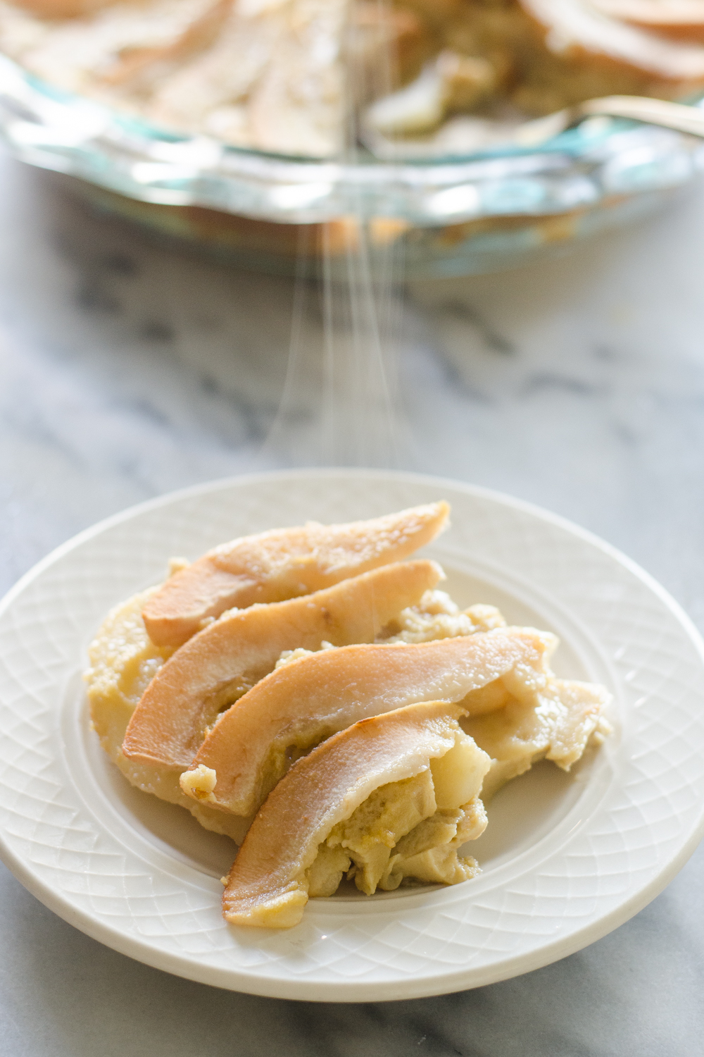 Einkorn Pear Custard Pie