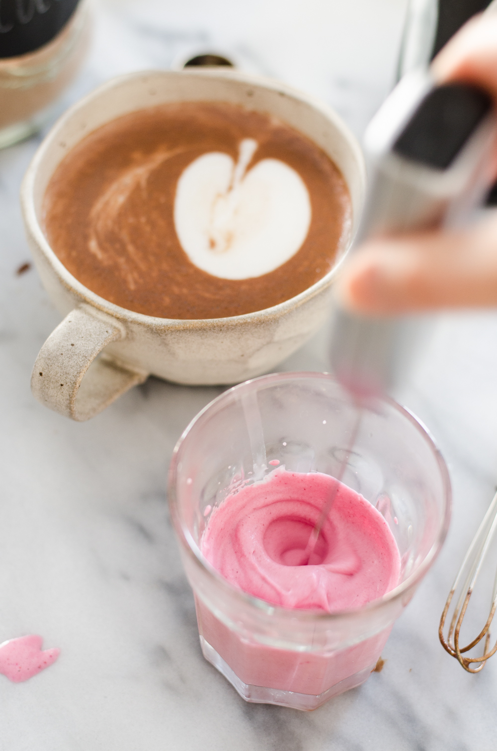 Homemade Hot Cocoa + Pink Whipped Cream