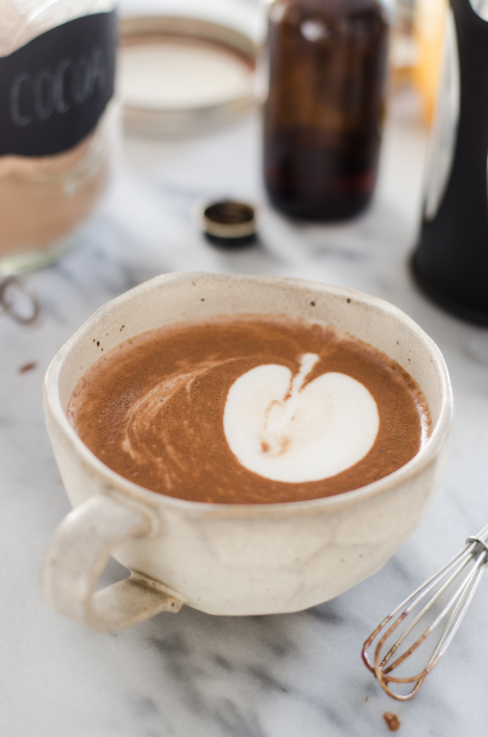 Homemade Hot Cocoa + Pink Whipped Cream