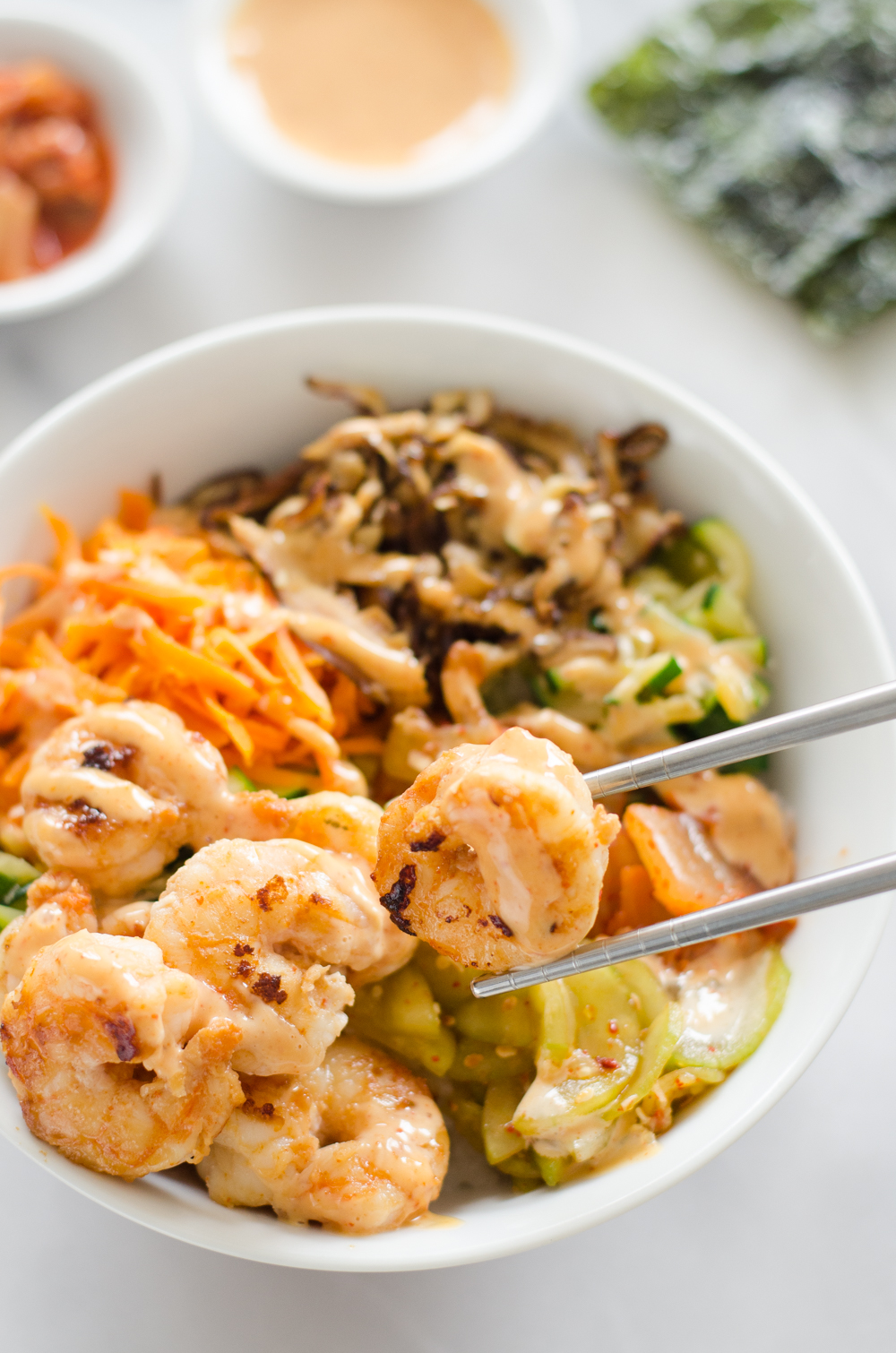 Spicy Korean Shrimp Rice Bowl Recipe