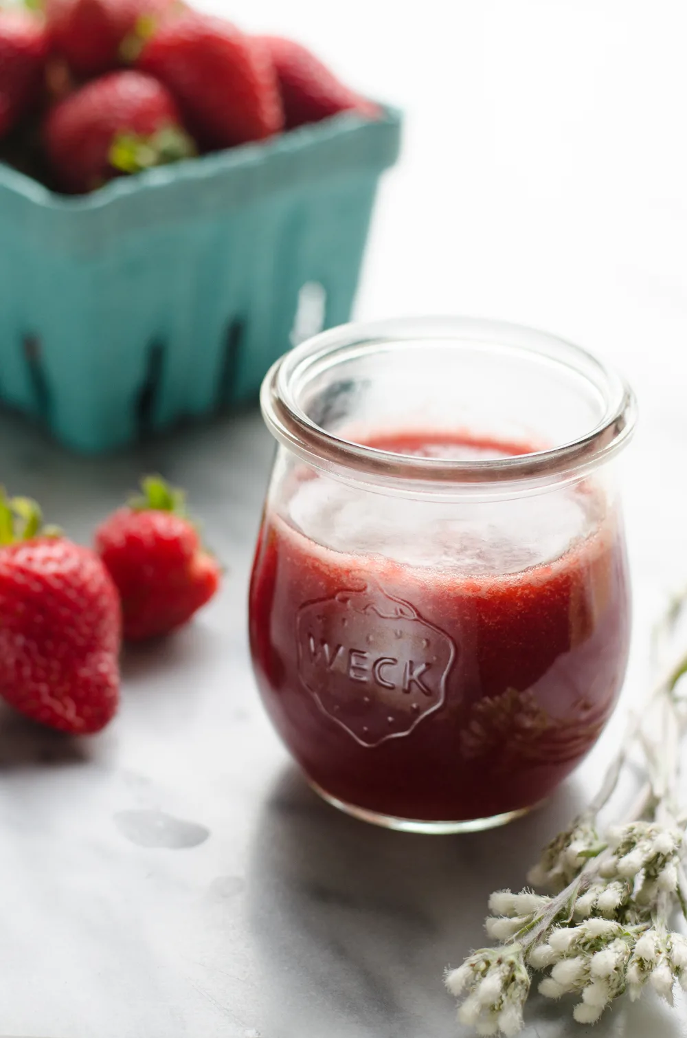 Homemade Strawberry Syrup for Strawberry Milk - Buttered Side Up