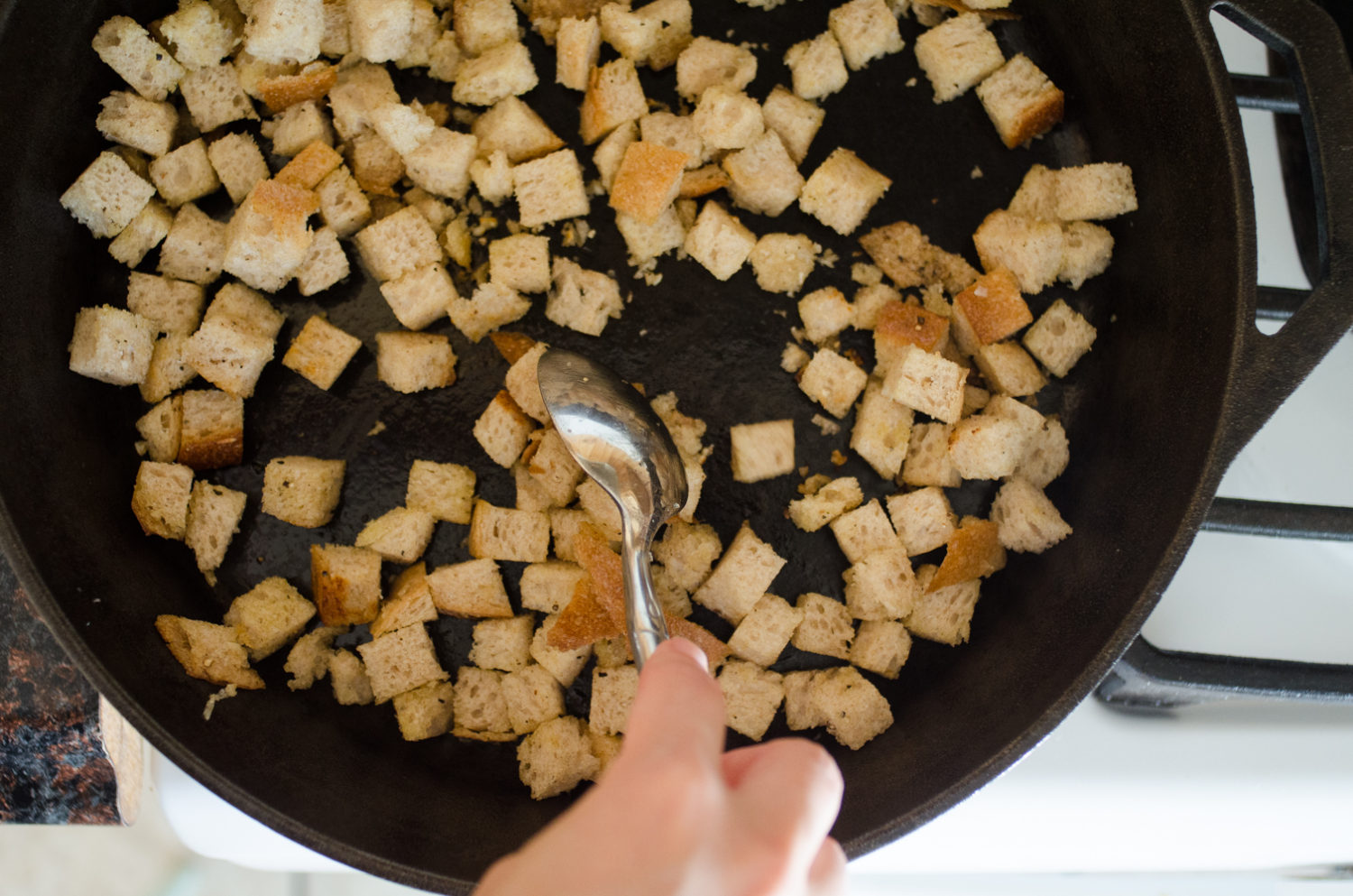 How to Make Croutons Over the Stove