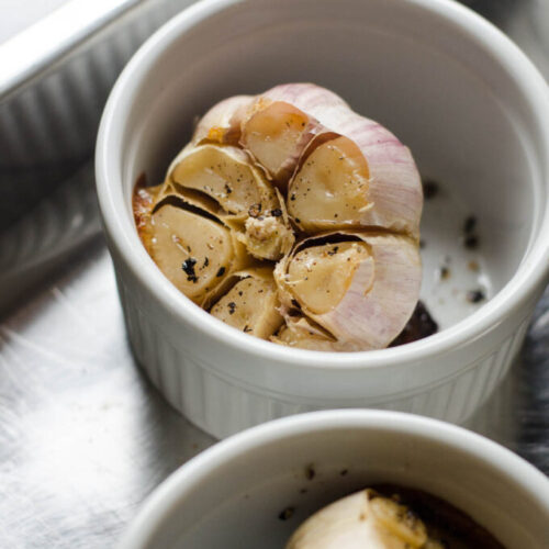 How to Roast Garlic Without Aluminum Foil Buttered Side Up