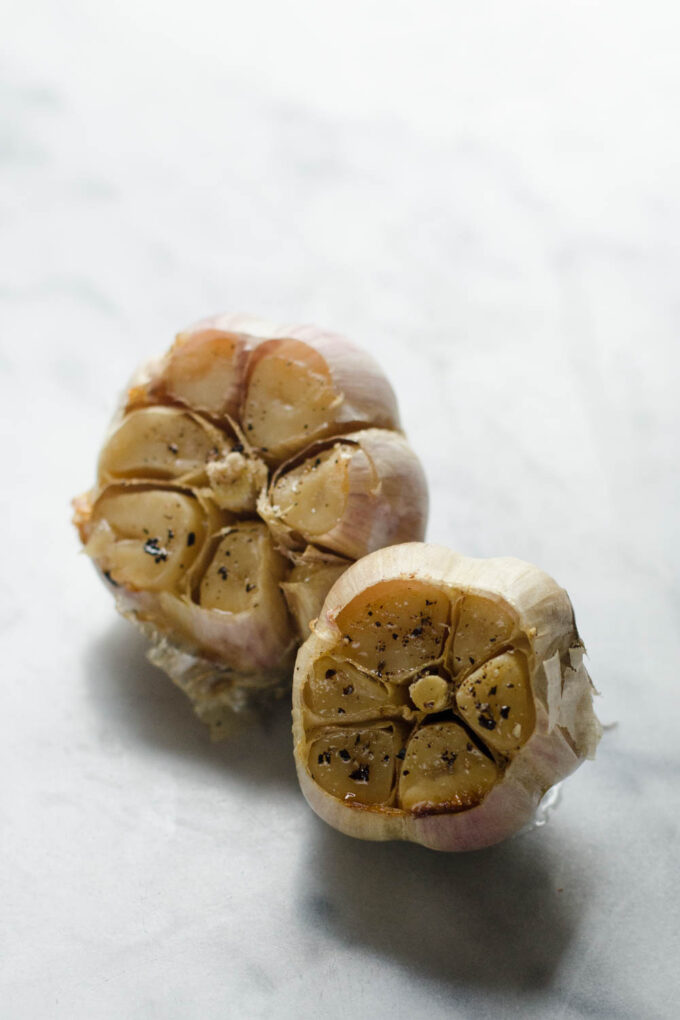 How to Roast Garlic Without Aluminum Foil Buttered Side Up