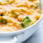 Healthier Cheesy Chicken and Broccoli Rice Casserole | Healthy Supper/Dinner Idea | Gluten Free