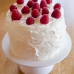 Chocolate Cake with Raspberries and Cream Cheese Frosting