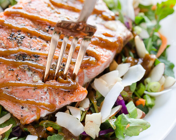 Thai Peanut Salmon Salad