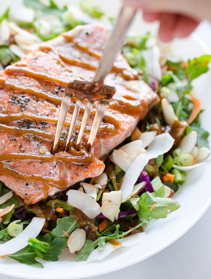 Thai Peanut Salmon Salad