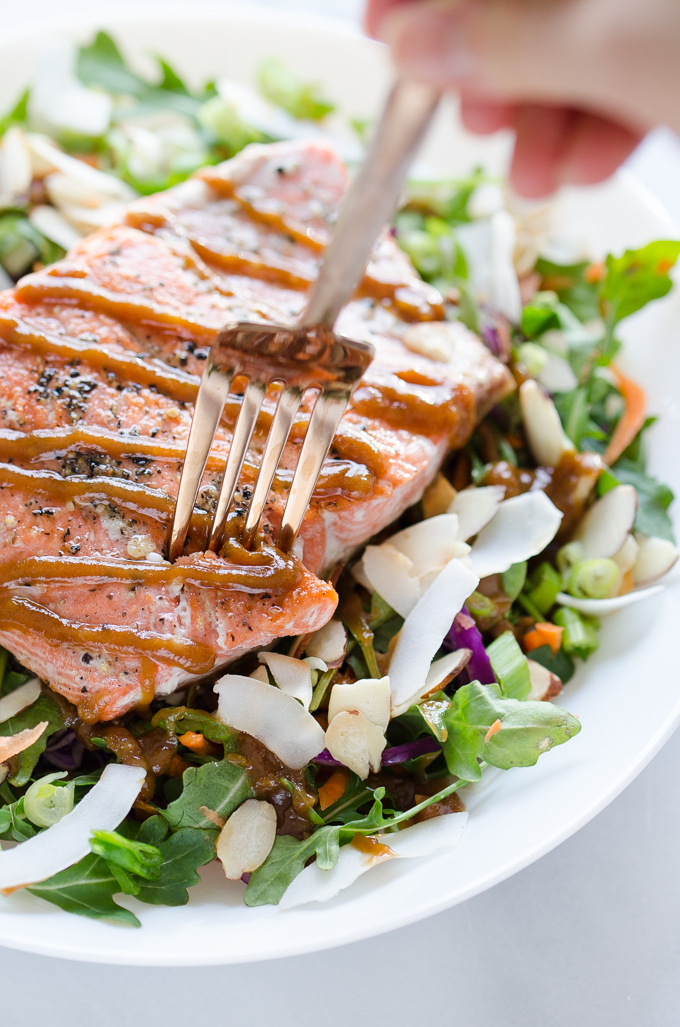 Thai Peanut Salmon Salad