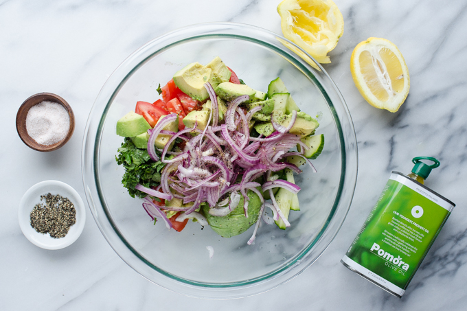 Healthy Avocado, Cucumber, and Tomato Salad