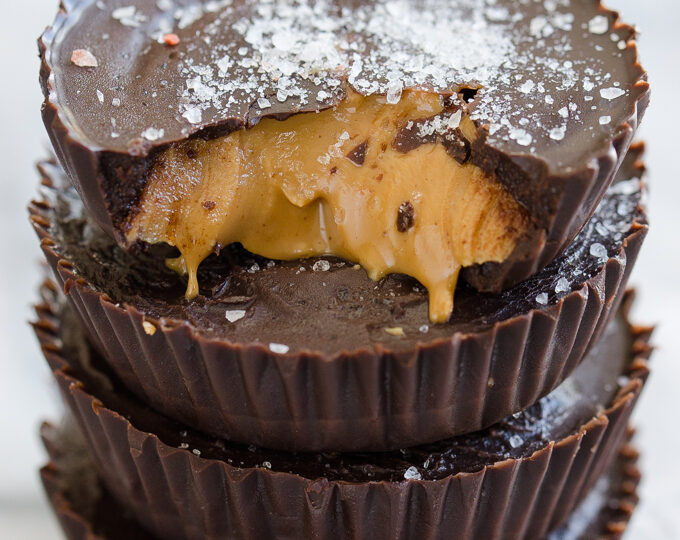 Homemade Peanut Butter Cups - Dark Chocolate and Healthy!