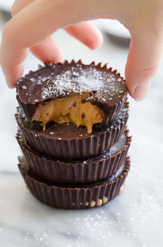 Homemade Healthy Dark Chocolate Peanut Butter Cups