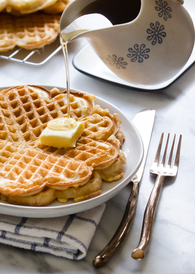 Overnight Sourdough Waffles