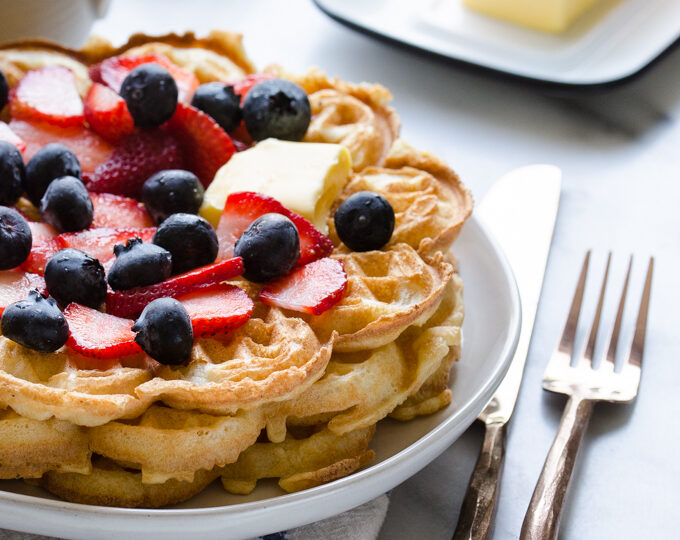 Overnight Sourdough Waffles