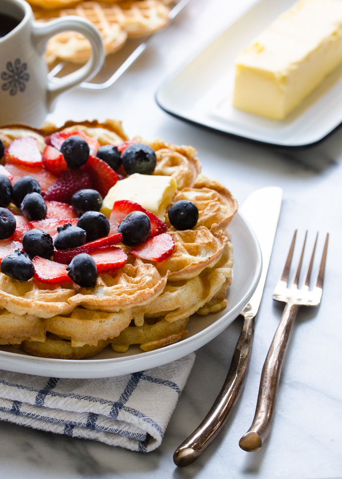 Overnight Sourdough Waffles