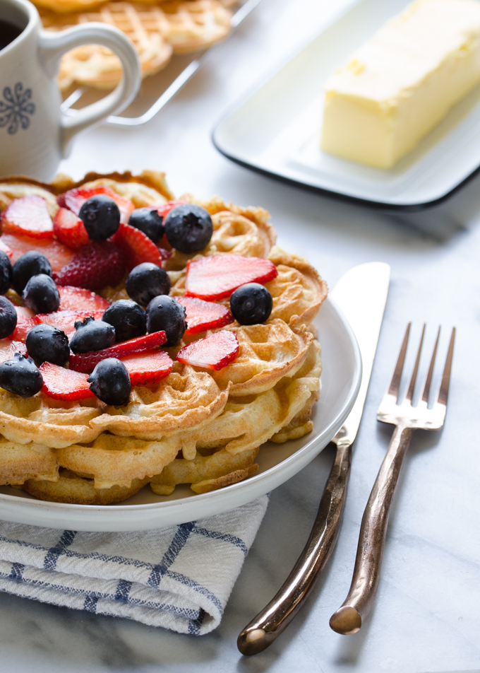 Overnight Sourdough Waffles