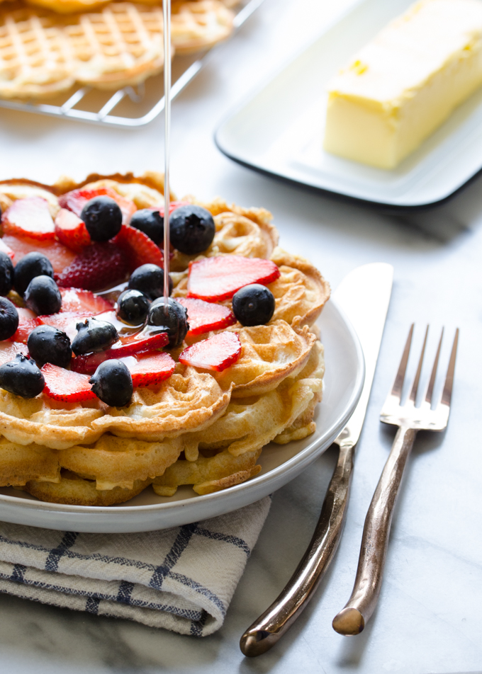 Overnight Sourdough Waffles