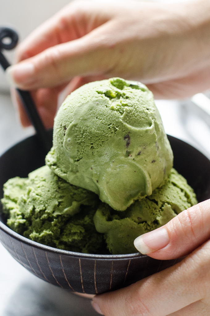 Matcha Chocolate Chunk Ice Cream - Buttered Side Up