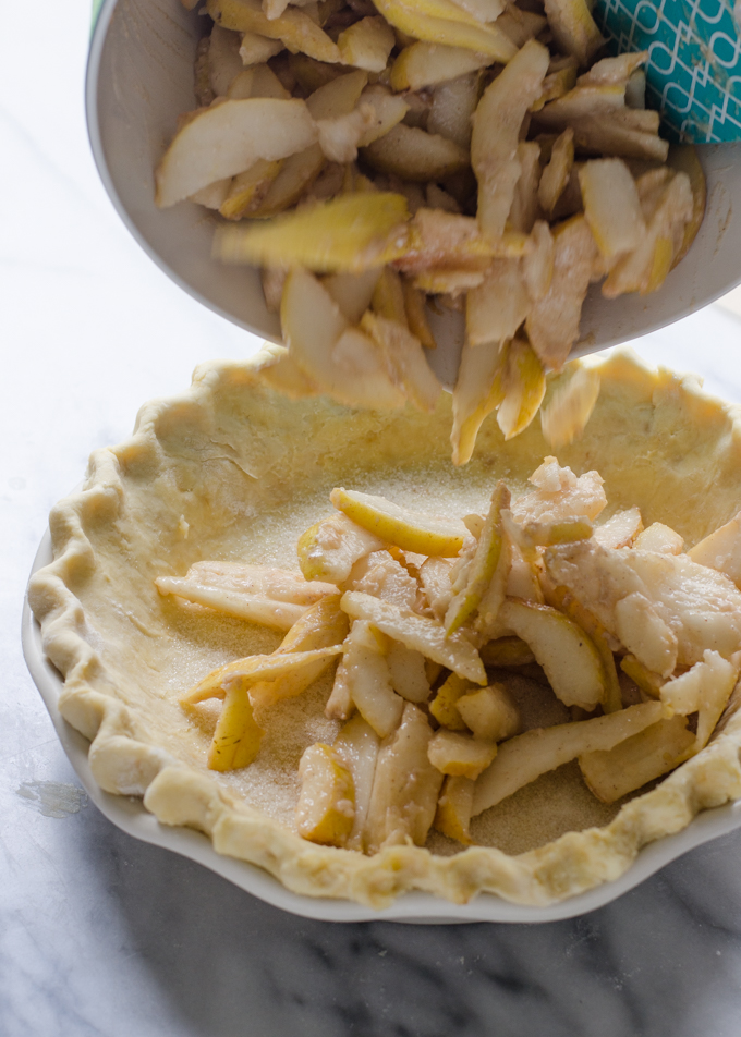 Spiced Pear Pie with Sourdough Crust