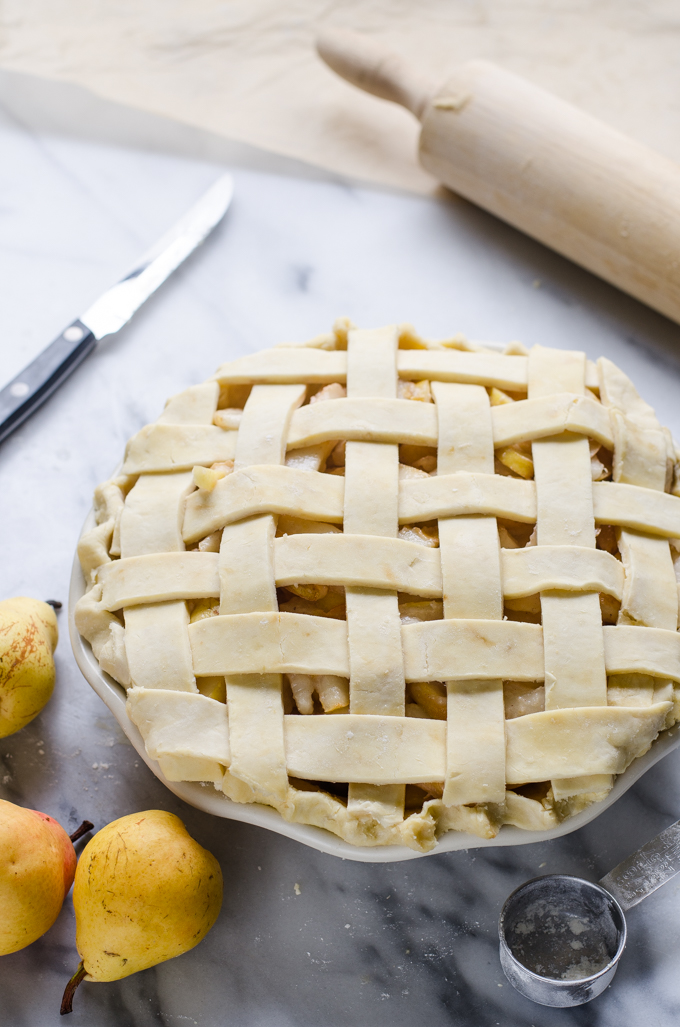 Spiced Pear Pie with Sourdough Crust