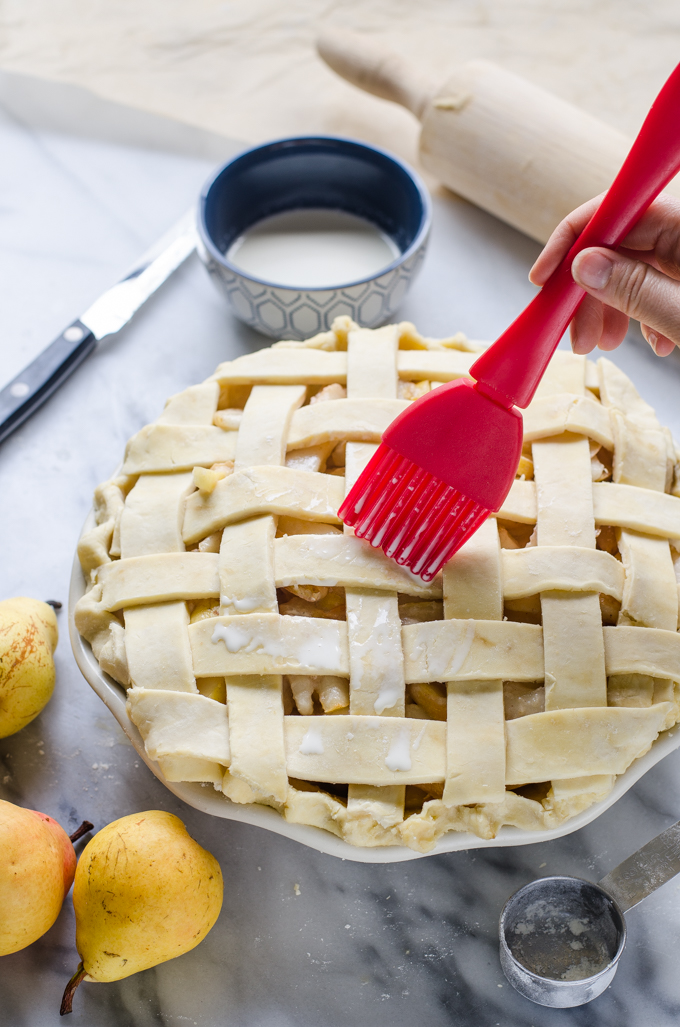 Spiced Pear Pie with Sourdough Crust