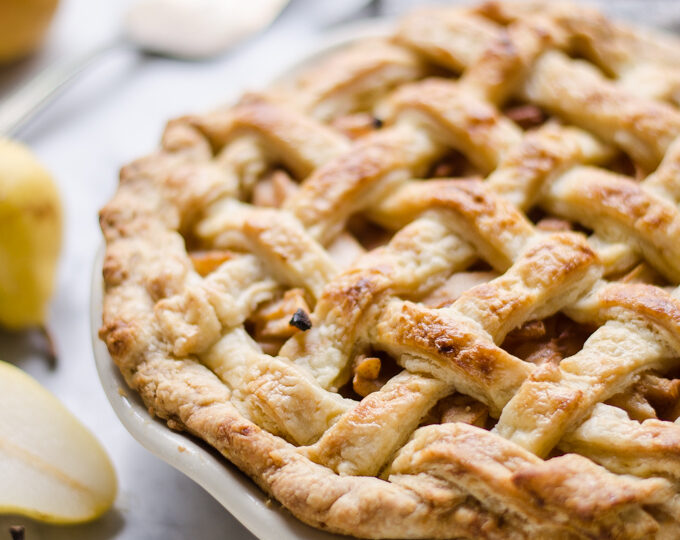 Spiced Pear Pie with Sourdough Crust