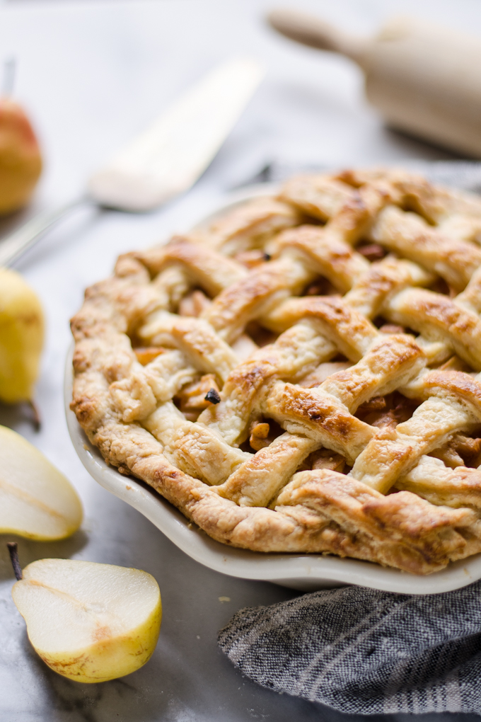 Spiced Pear Pie with Sourdough Crust