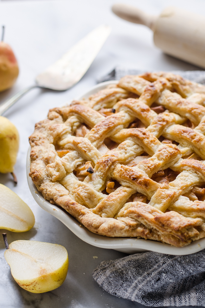 Spiced Pear Pie with Sourdough Crust