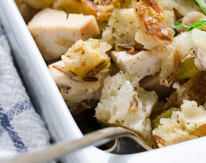 Chicken Wild Rice Stuffing Casserole