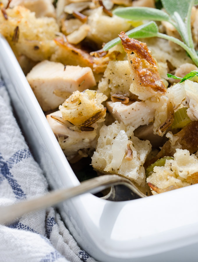 Chicken Wild Rice Stuffing Casserole