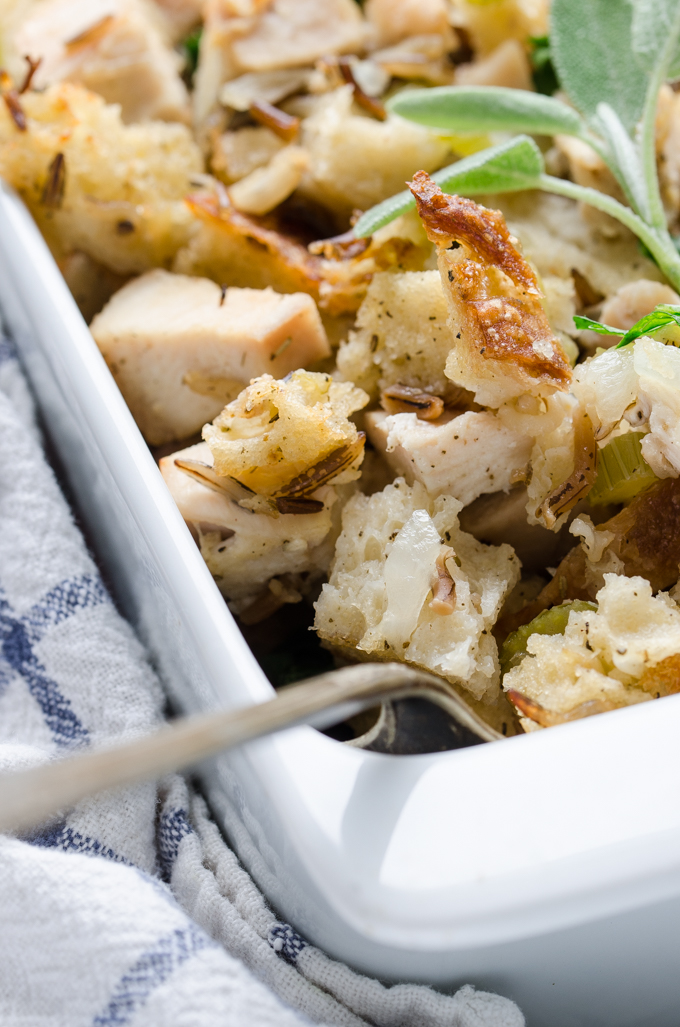 Chicken Wild Rice Stuffing Casserole